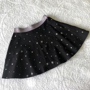 Gap Kids XL 12 Black & Silver Sparkle Star Skater Skirt
